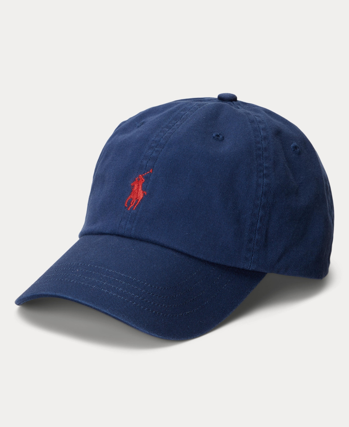 Polo Ralph Lauren Women's The Iconic Cotton Chino Ball Cap - Newport Navy/Red | Macy's