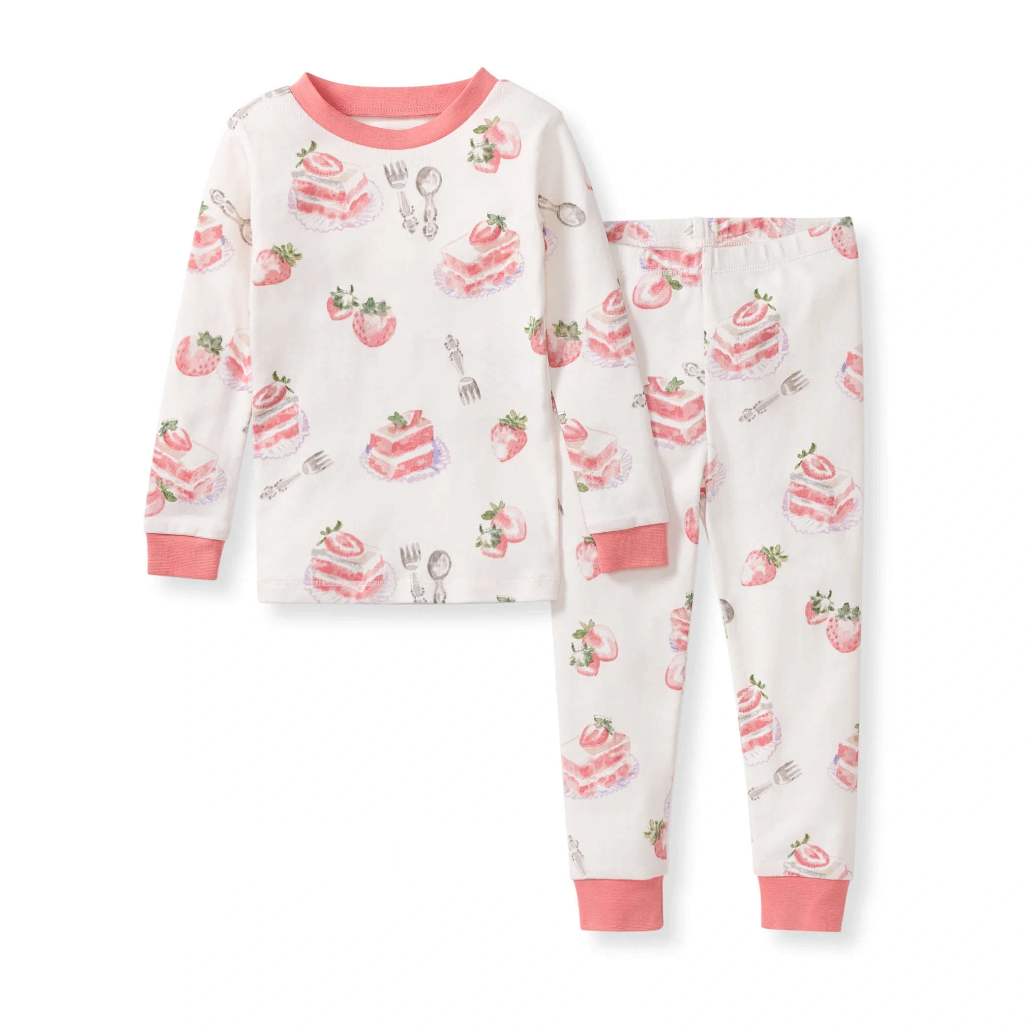 Strawberry Cakes Organic Cotton Two-Piece Pajamas | Burts Bees Baby