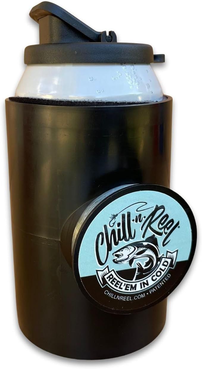 Chill-N-Reel Fishing Can Cooler (from Shark Tank) | Hard Shell Drink Holder with Hand Line Reel A... | Amazon (US)
