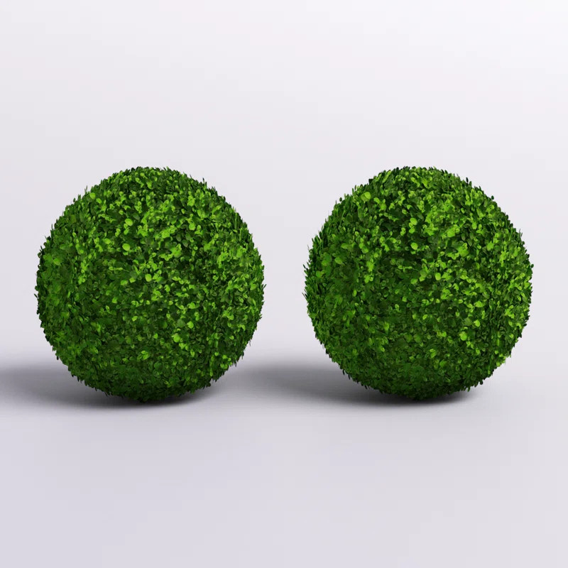 15.7'' Faux Boxwood Topiary (Set of 2) | Wayfair North America