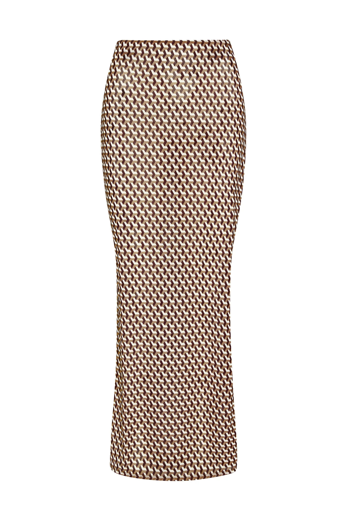 Fontelina Skirt - Husk Geo Mesh | Monday Swimwear