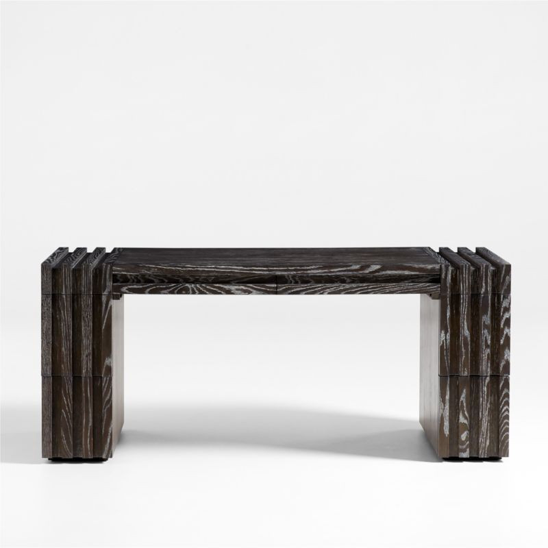 Waylon Executive 70" Grey Oak Desk + Reviews | Crate & Barrel | Crate & Barrel