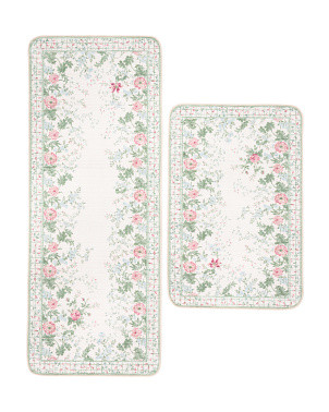 2pk Washable Elouise Floral Print Rugs | Home | Marshalls | Marshalls