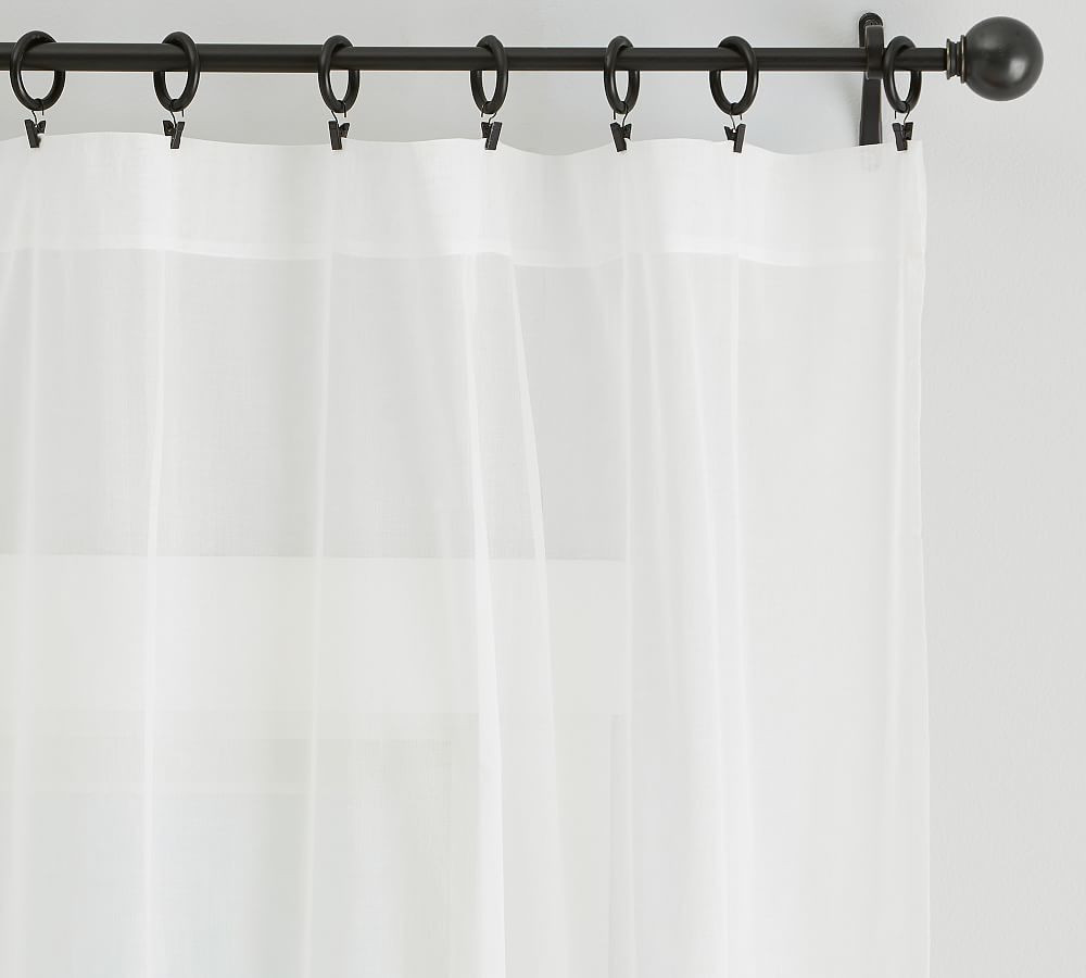 Classic Voile Sheer Curtain - Set of 2, White, 50"" W x 96"" L | Pottery Barn (US)
