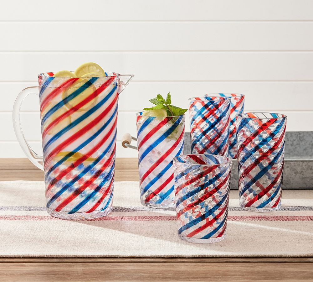 Americana Stripe Outdoor Pitcher PinterestFacebookXCopy LinkEmailPrint | Pottery Barn (US)