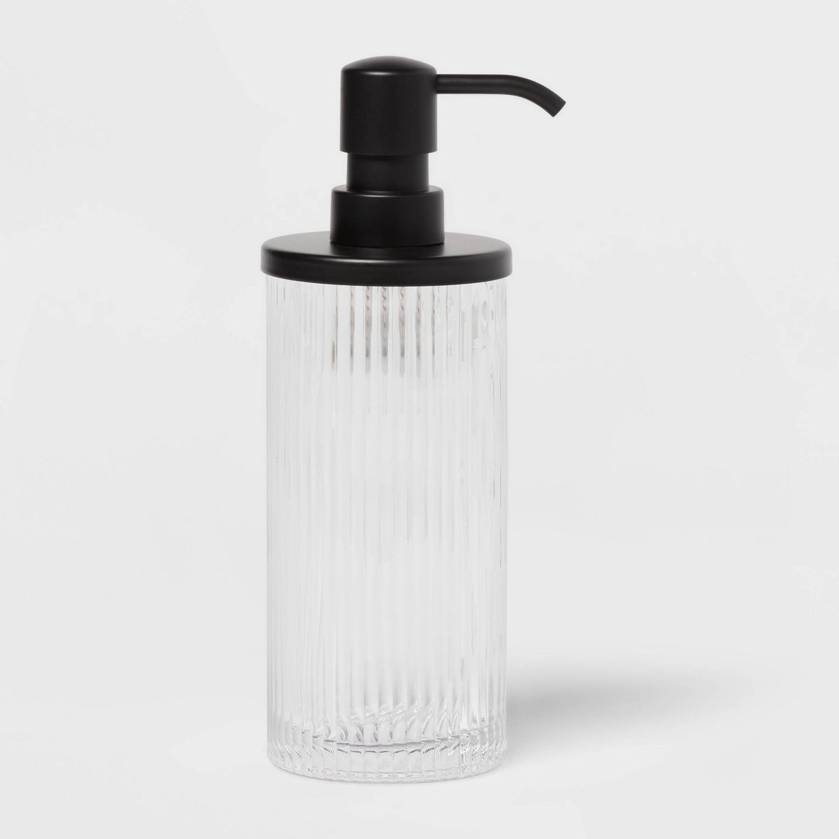 Ribbed Glass Soap Pump Black - Threshold™ | Target