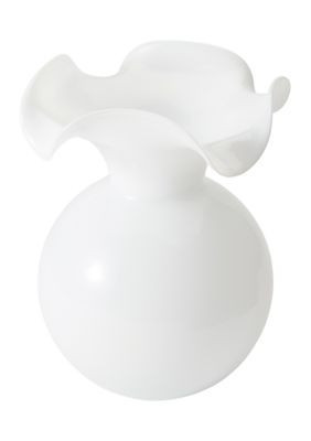 Vietri Hibiscus Glass White Medium Vase, 9.5 in | Belk