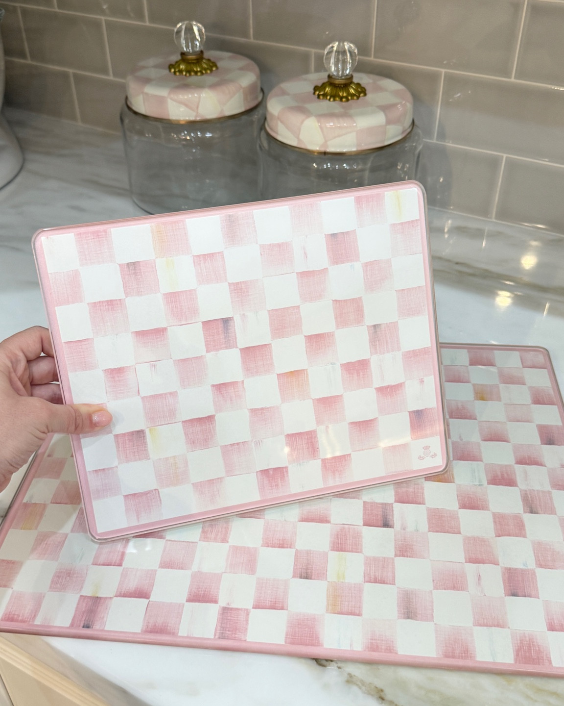 Mackenzie Childs just came out with a Rosy Check Kitchen collection!!!! These are some cutting board I ordered and they are 10/10 so good! Very high quality and would make a great gift! 

#LTKParties #LTKHome #LTKGiftGuide