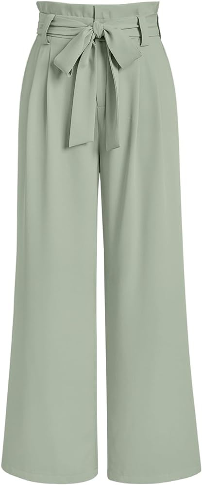 LILLUSORY Wide Leg Dress Pants Women's Paperbag High Waisted Business Casual Trousers with Remova... | Amazon (US)