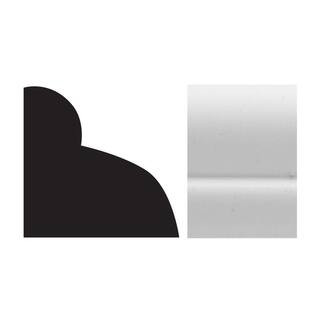 Royal Mouldings 2258 1/2 in. x 13/32 in. x 8 ft. PVC Composite White Bead Molding 0225808025 - Th... | The Home Depot