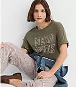 New York Oversized Jersey Modern Tee | LOFT