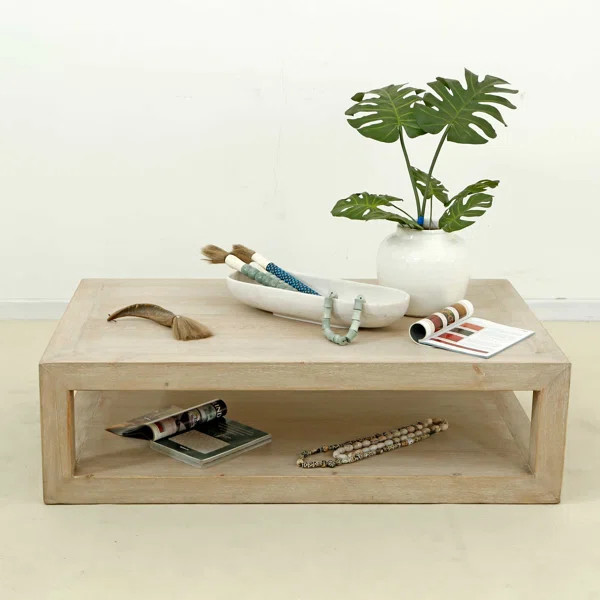 Natsumi Floor Shelf Coffee Table with Storage | Wayfair North America