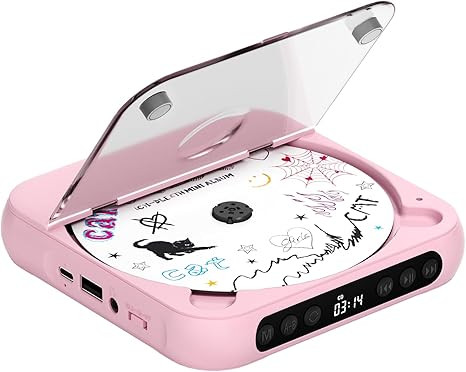 ENVYCLOUD CD Player Portable with Dual Stereo Speakers, Rechargeable Portable CD Player with Blue... | Amazon (US)
