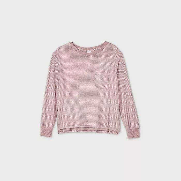 Women's Striped Perfectly Cozy Lounge Sweatshirt - Stars Above™ | Target