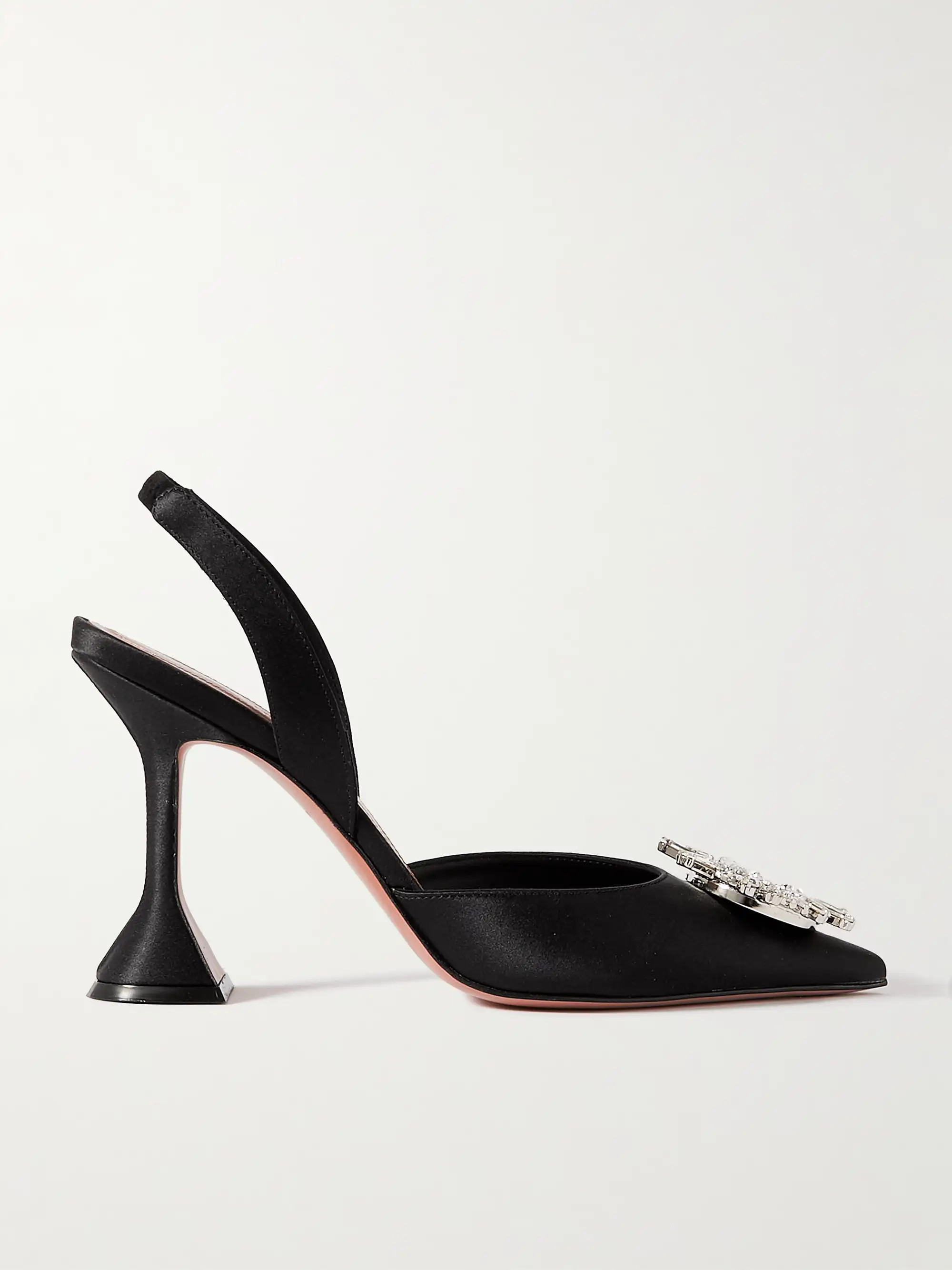 Begum Swarovski crystal-embellished satin slingback pumps | NET-A-PORTER (US)