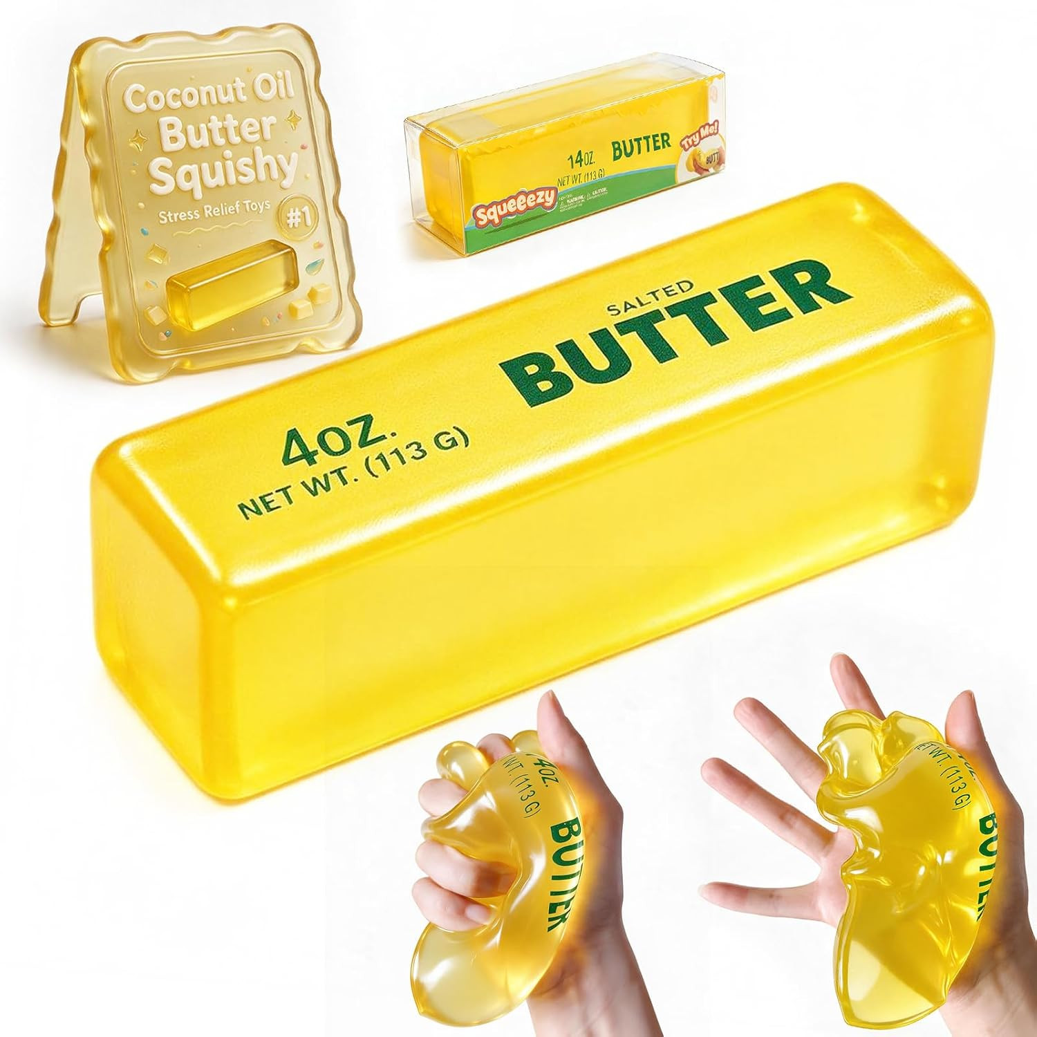 Coconut Oil Butter Squishy Toys,Non Rebound Sensory Fidget Squeeze Toys | Amazon (US)