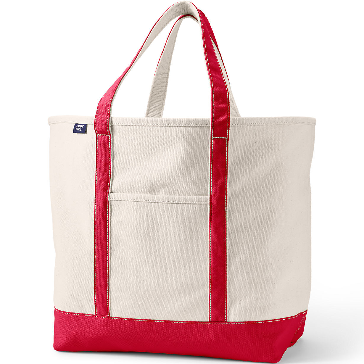 Extra Large Natural 5 Pocket Open Top Canvas Tote Bag | Lands' End (US)