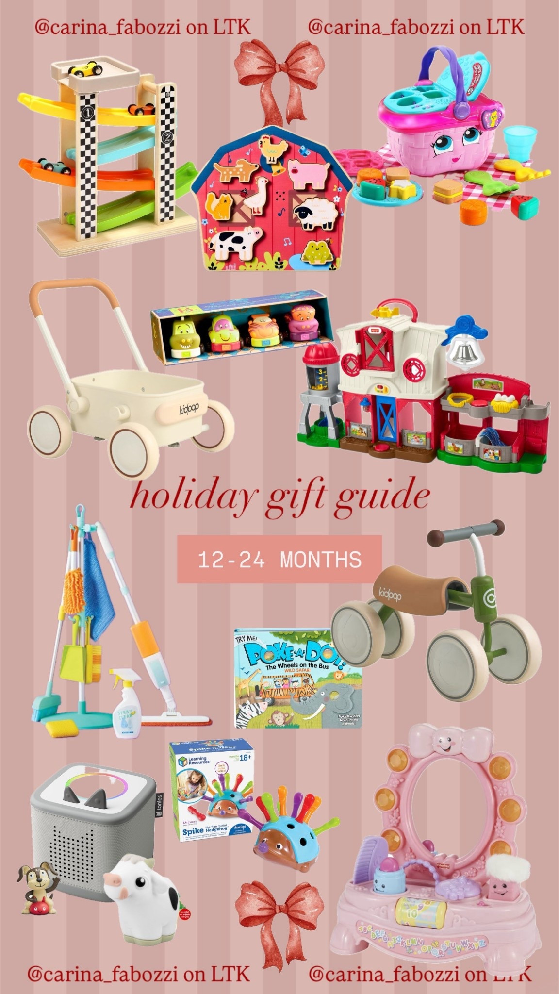 Baby gift guide 12-24 months! We have a lot of this and the rest is on our wishlist for Christmas! 

Baby boy, baby girl, top Christmas gifts for baby and toddler 

#LTKGiftGuide #LTKCyberWeek #LTKBaby