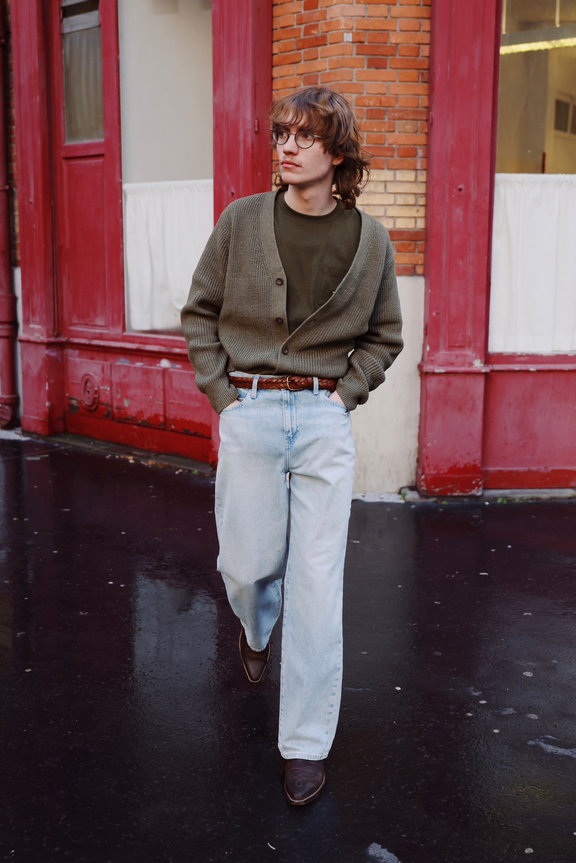 OLIVE KNITED CARDIGAN | Uniqlo ES