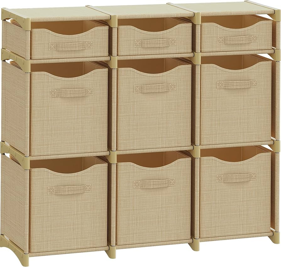 9 Cube Closet Organizers And Storage | Includes All Storage Cube Bins | Easy To Assemble Closet S... | Amazon (US)
