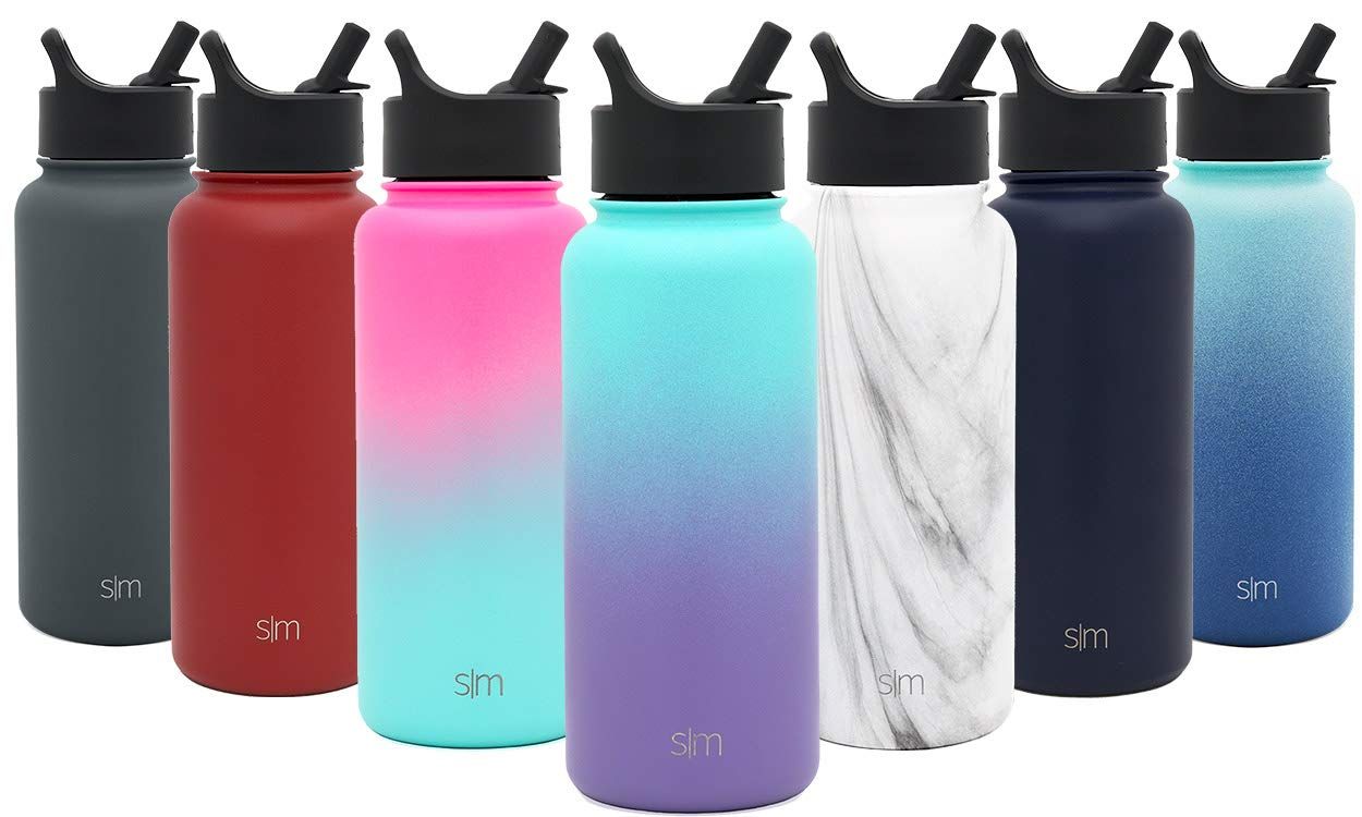 Simple Modern Summit Water Bottle with Straw Lid - Wide Mouth Vacuum Insulated 18/8 Stainless Ste... | Amazon (US)