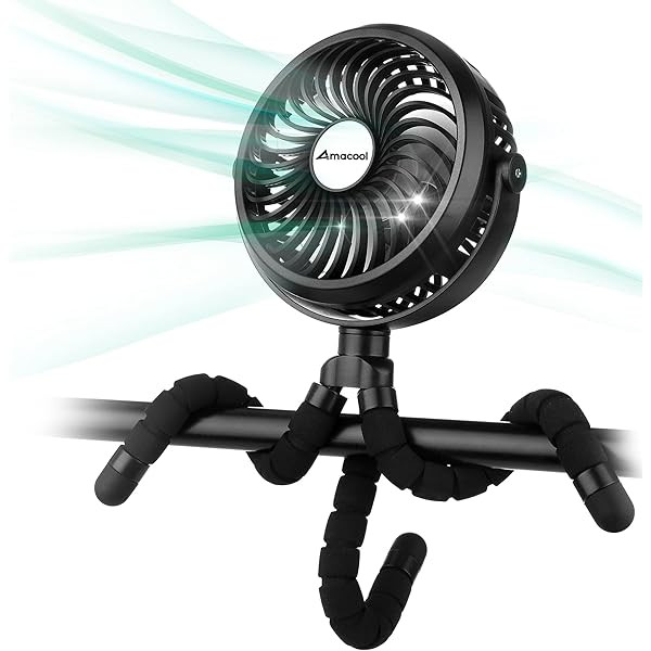Mini Handheld Personal Portable Fan, Baby Stroller Fan, Car Seat Fan, Desk Fan, with Flexible Tripod | Amazon (US)