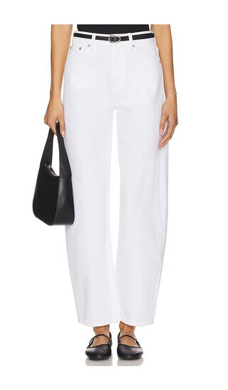 PISTOLA Wes High Rise Barrel Jeans in White. - size 29 | Revolve Clothing (Global)