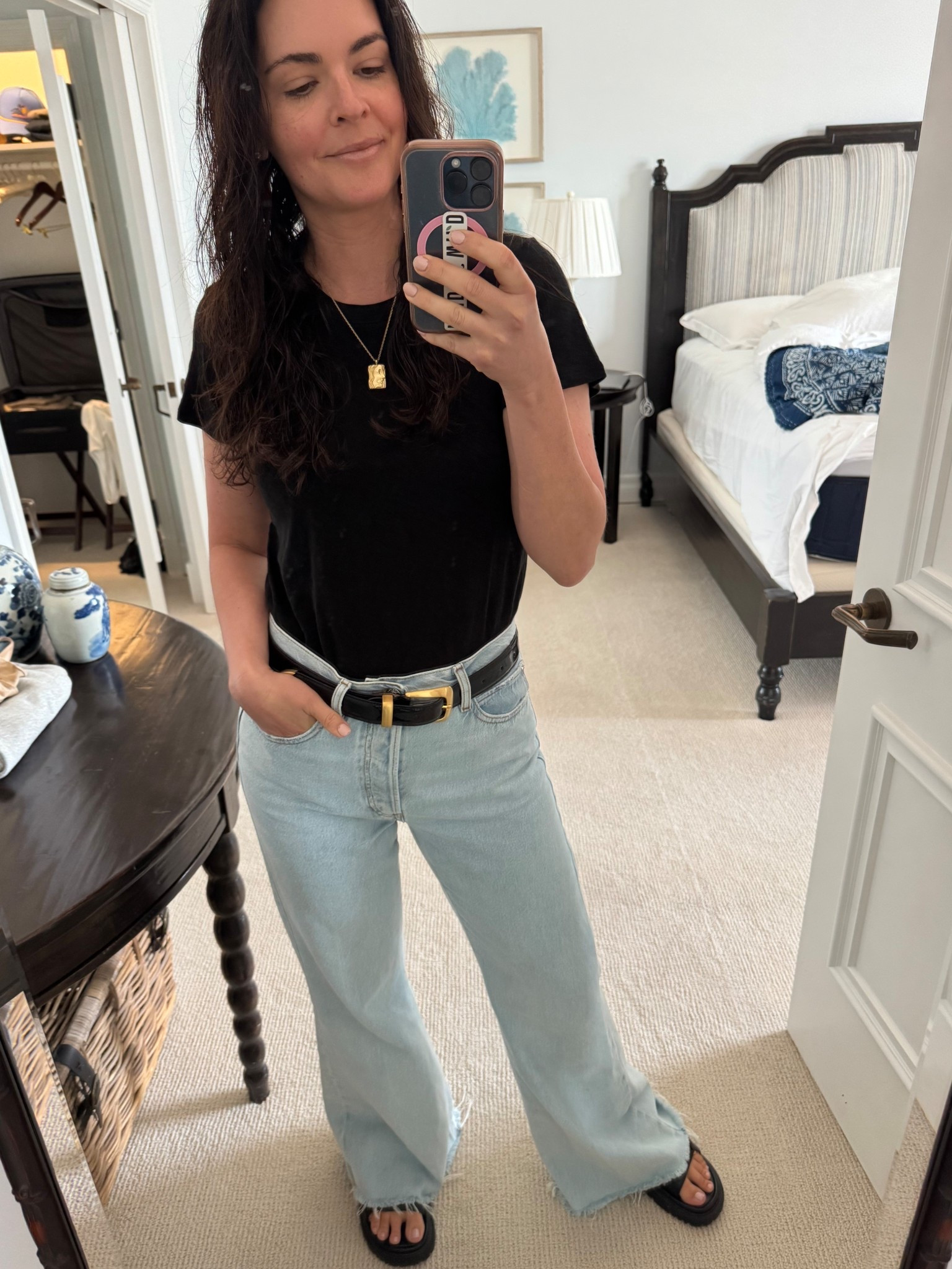 My favorite tshirt (I bought two in white and two in black, size medium) and the most comfortable jeans (fits true to size).

#LTKSaleAlert #LTKFindsUnder100 #LTKOver40