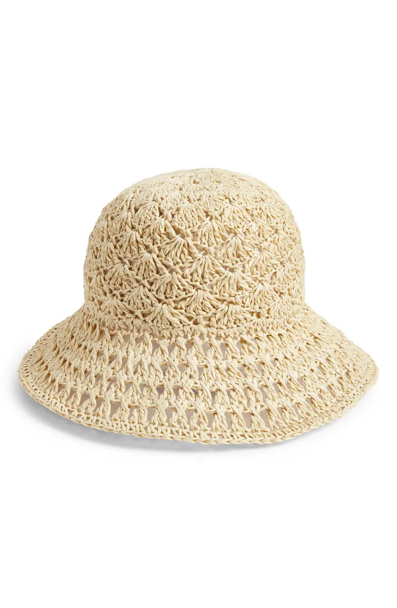 Treasure & Bond Straw Scallop Bucket Hat | Nordstrom | Nordstrom