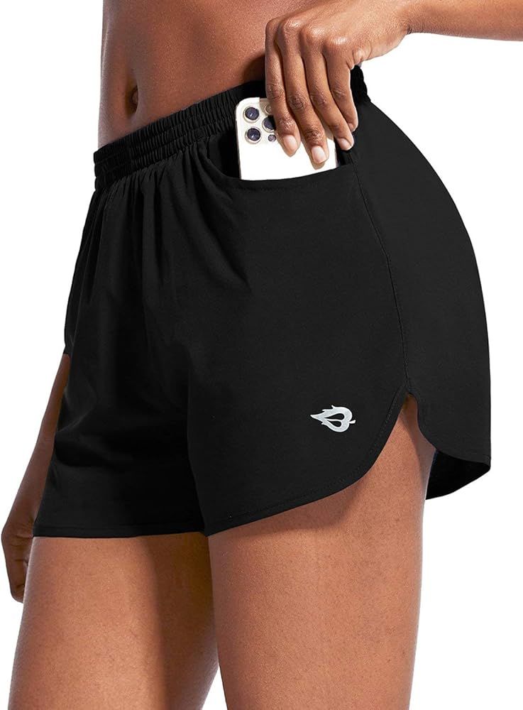 BALEAF Women's 3" Running Athletic Shorts Quick Dry Gym Workout Shorts with Pockets | Amazon (US)