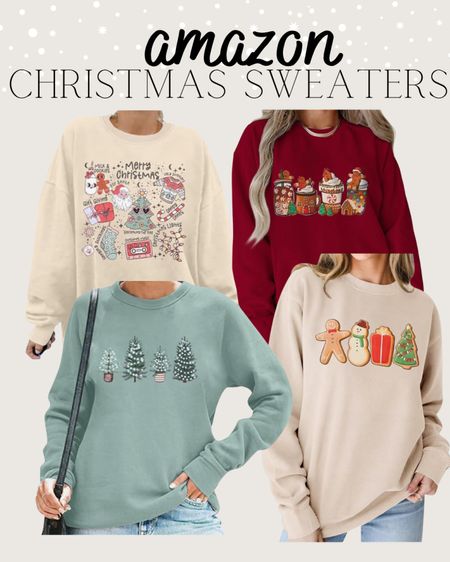 The cutest Amazon Christmas sweatshirts for this holiday season. These graphic Christmas sweatshirts and so affordable and so cozy  

#LTKfindsunder50 #LTKHoliday #LTKstyletip