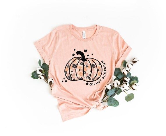 Oh Hey Pumpkin Shirt Distressed Retro Pumpkin Shirt - Etsy | Etsy (US)
