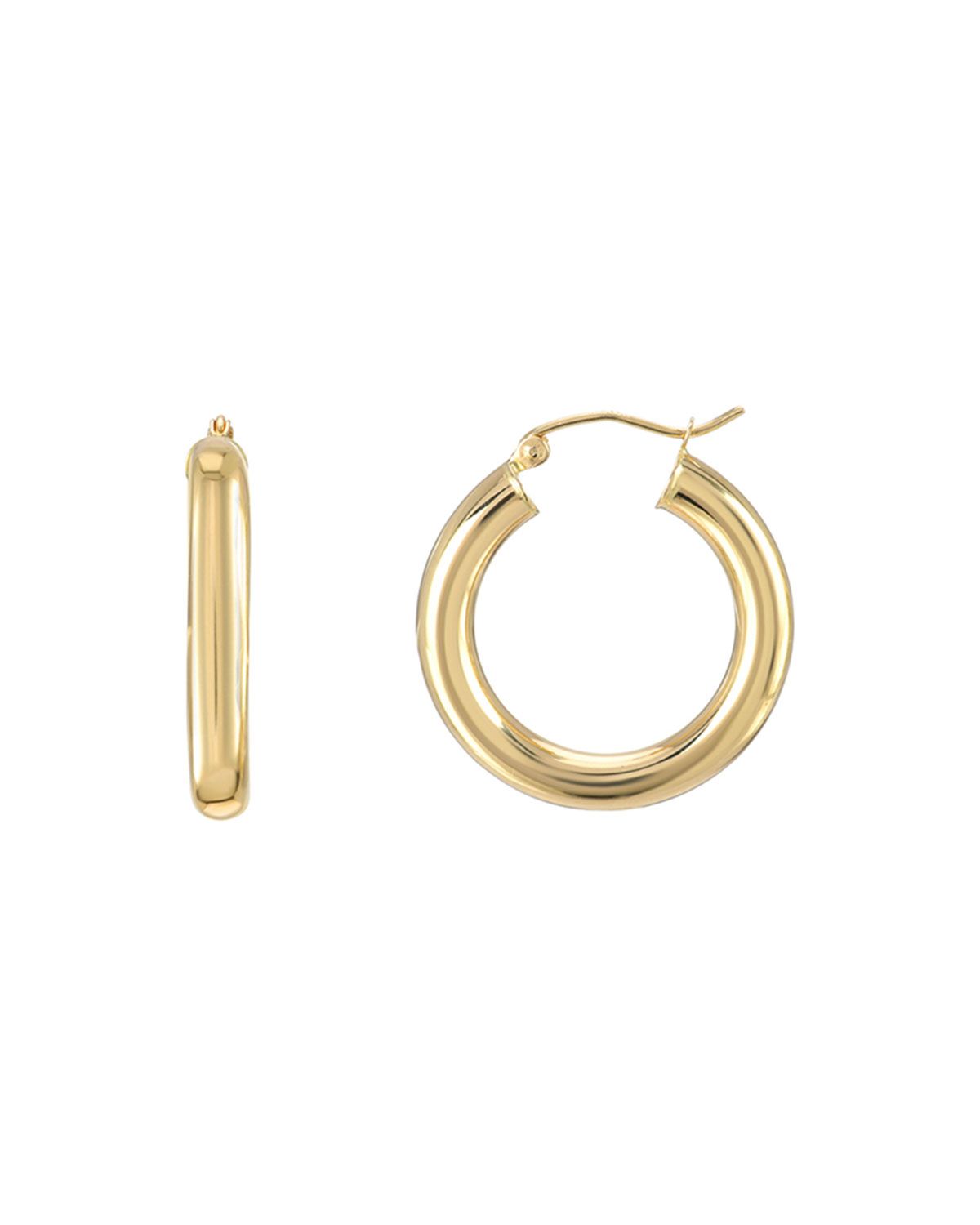 14k Gold Small Thick Hoop Earrings | Neiman Marcus