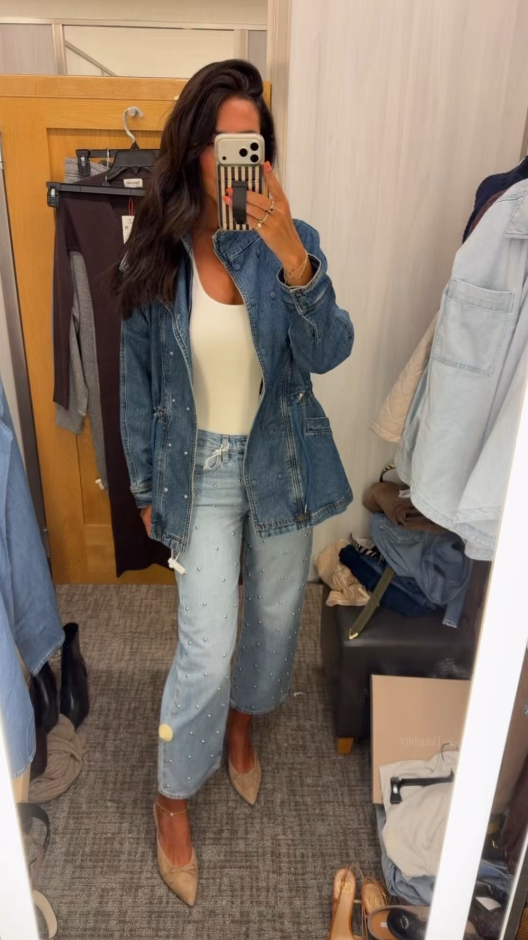 Jacket small 
Denim true to size

#LTKootd