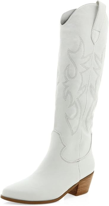 VIMISAOI Cowboy Boots for Women Knee High Boots Pointed Toe Boots Wide Calf Boots for Women Weste... | Amazon (US)