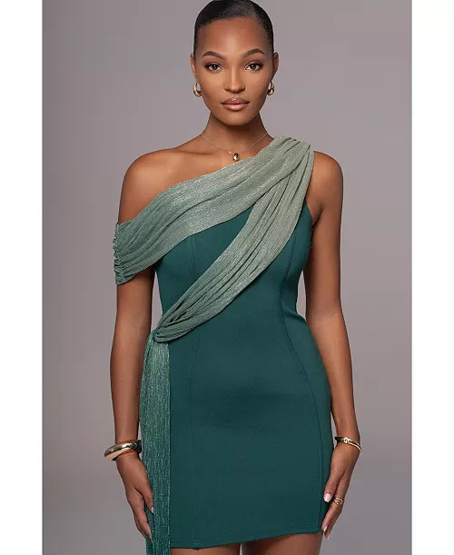 JLUXLABEL Women's Asymmetric Drape Mini Dress - Macy's | Macy's