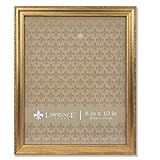 Lawrence Frames Classic Bead Picture Frame, 8x10, Gold | Amazon (US)