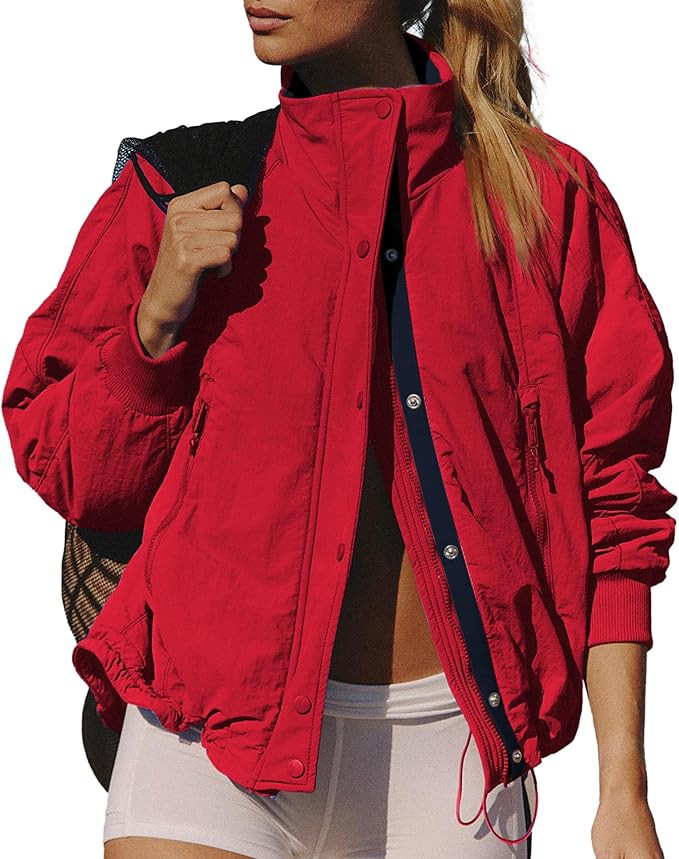 Winter Jackets for Women Long Sleeve High Neck Zipper Up Fleece Lined Overcoat Field Tripper Jack... | Amazon (US)