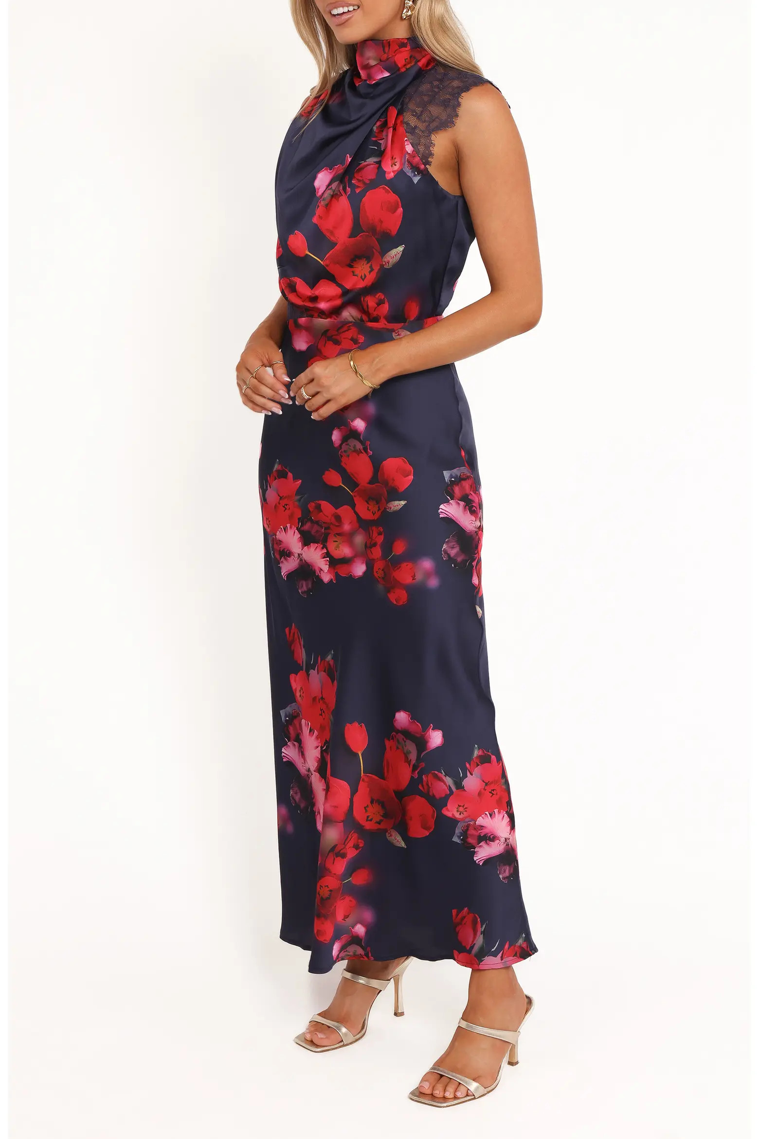 Petal & Pup Annabelle Floral Cowl Neck Satin Maxi Dress (Women) | Nordstrom | Nordstrom