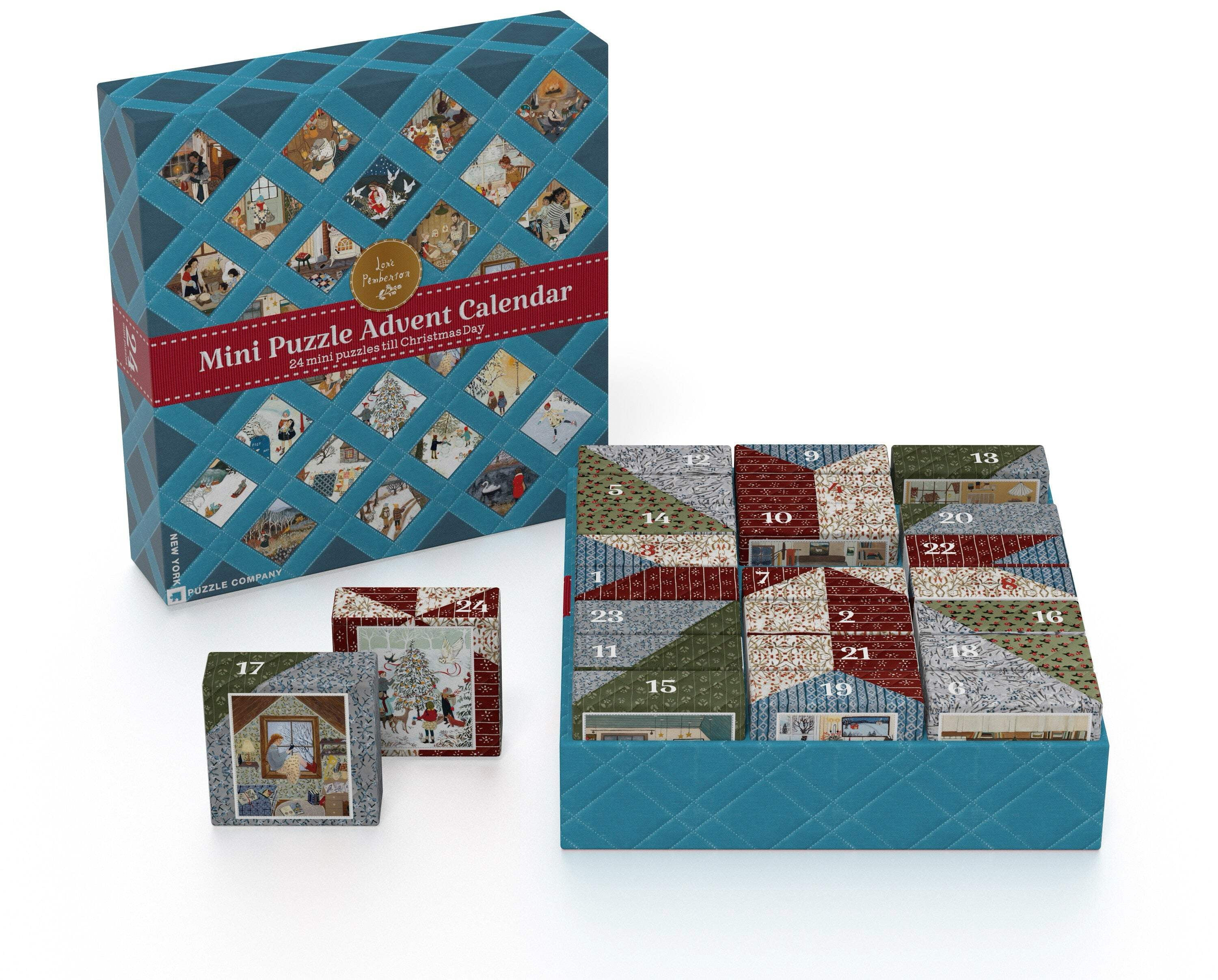 New York Puzzle Company Loré Pemberton Advent Calendar Set of 24 Mini Puzzles | Walmart (US)