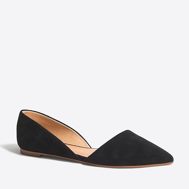 https://factory.jcrew.com/p/womens-clothing/shoes/flats/zoe-suede-dorsay-flats/F5310?color_name=blac | J.Crew Factory