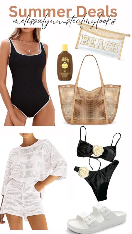 Summer beach day outfit and coverup.
Bathing suits, beach tote.

#LTKFindsUnder50 #LTKFindsUnder100 #LTKSaleAlert