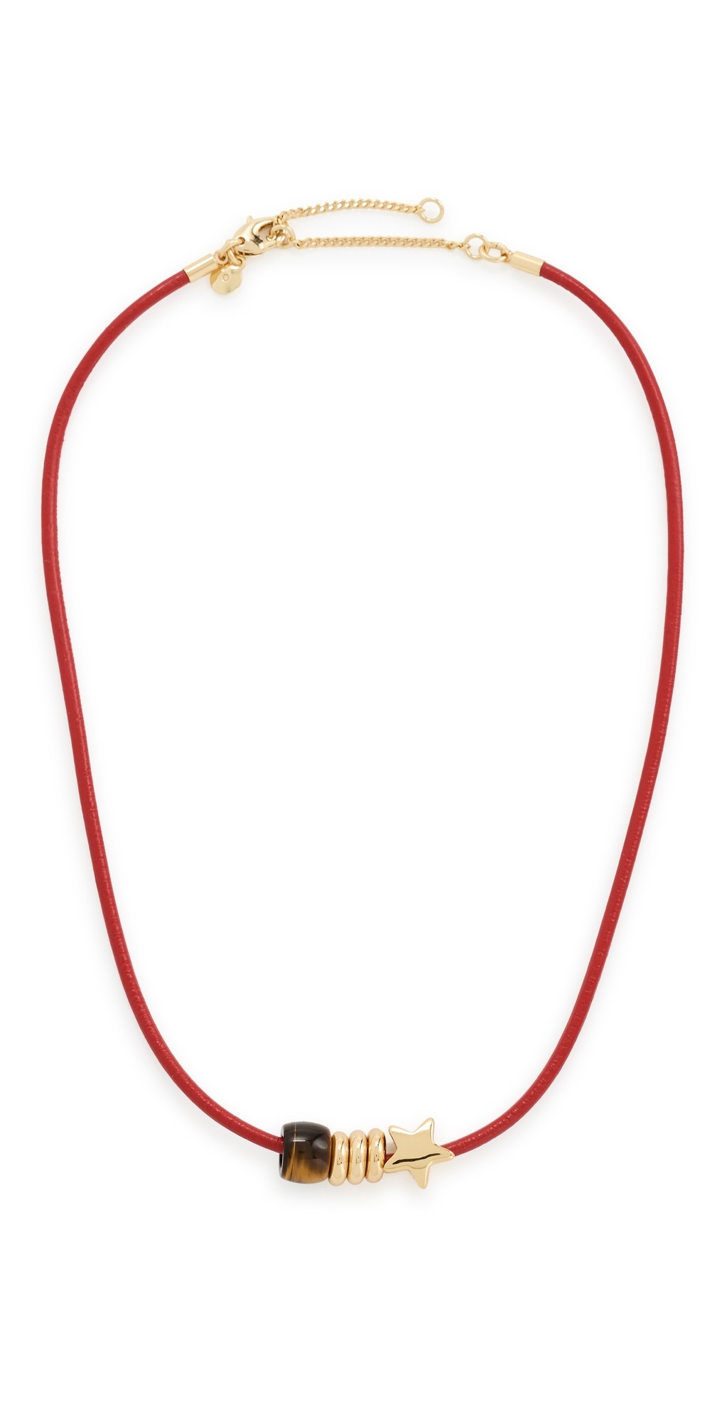 Madewell Semiprecious Charm Leather Choker Necklace Cherry One Size | Shopbop