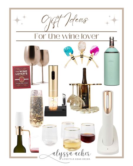 Holiday gift guide for the wine lover!!! 

#wineaccessories #wineopener #wineglasses #winecooler #winestand #winestopper #winegifts #holidaygifts #holidaygiftguide #trending #giftideas

#LTKhome #LTKHoliday #LTKSeasonal
