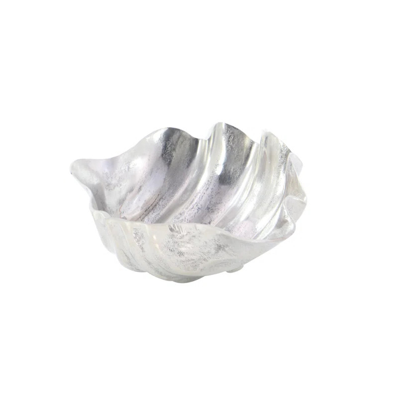 Shuman Aluminum Metal Shell Silver Decorative Bowl | Wayfair North America