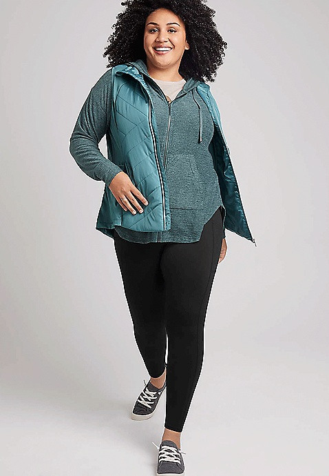 Plus Size All Adventure Hooded Puffer Vest | Maurices