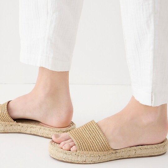 Raffia slip-on espadrille sandals | J.Crew US