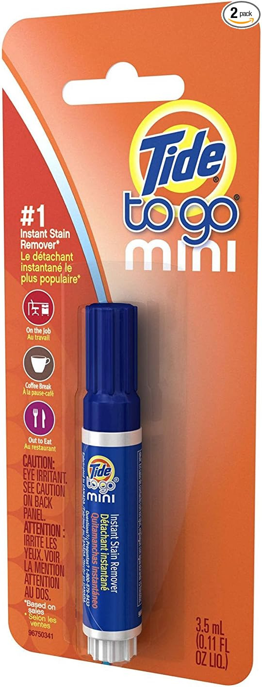 Tide To Go Mini Instant Stain Remover Pen Sticks (2/pk) | Amazon (US)
