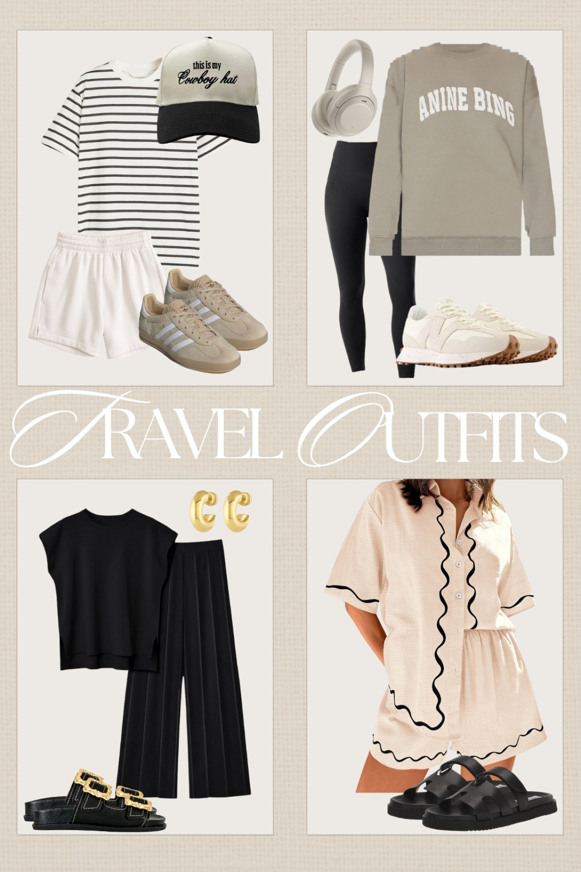 Travel outfit inspo 🤍

#travel #traveloutfit #travelootd #travelinspo #travelmusthave #airport #airportoutfit #roadtrip #roadtripoutfit #aninebing #amazon #amazonfashion #sandals #stevemadden #adidias #leggings #loungewear #abercrombie #aritizia #athleisure

#LTKTravel #LTKSeasonal #LTKFindsUnder100