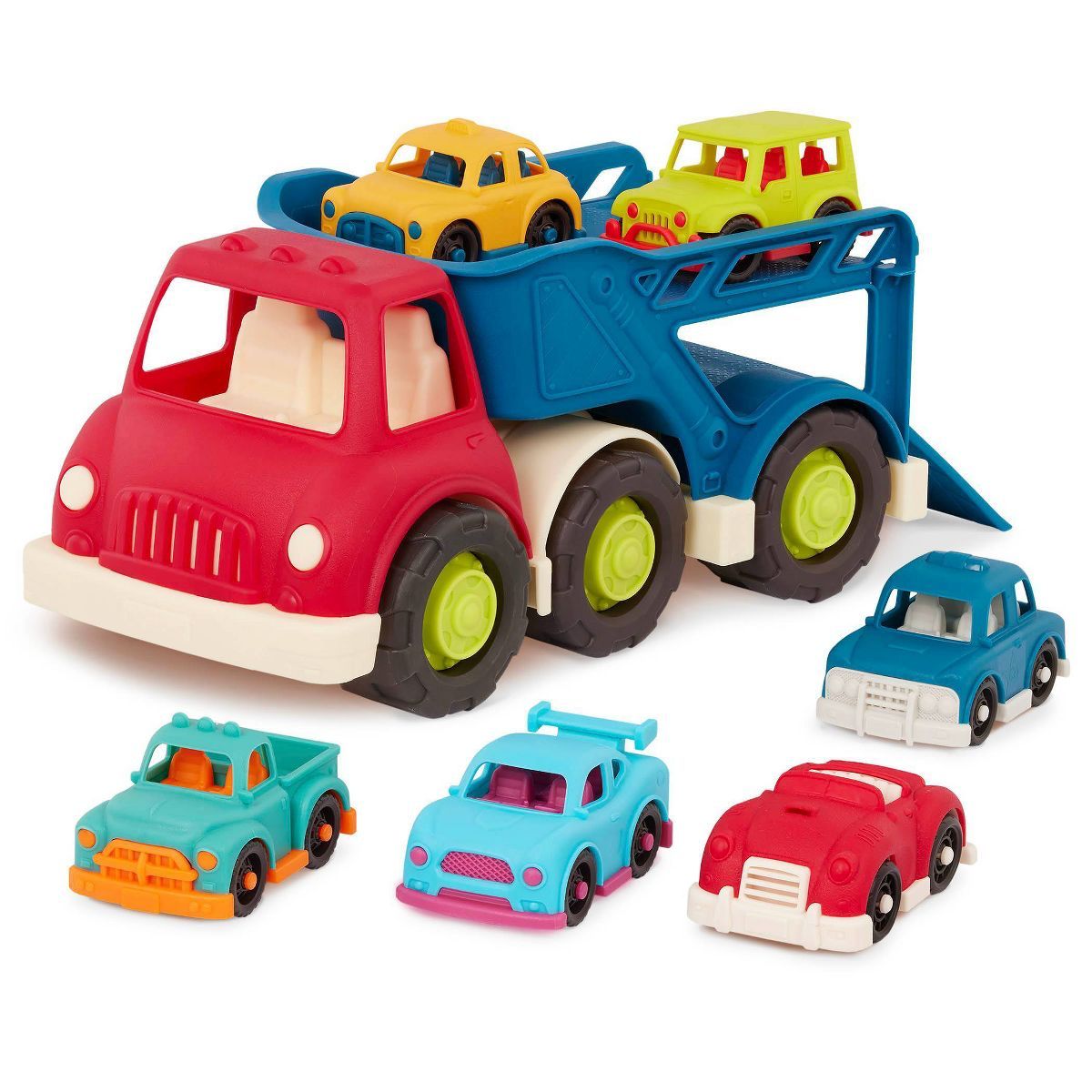 B. toys - Car Carrier Truck & 6 Cars - Happy Cruisers | Target